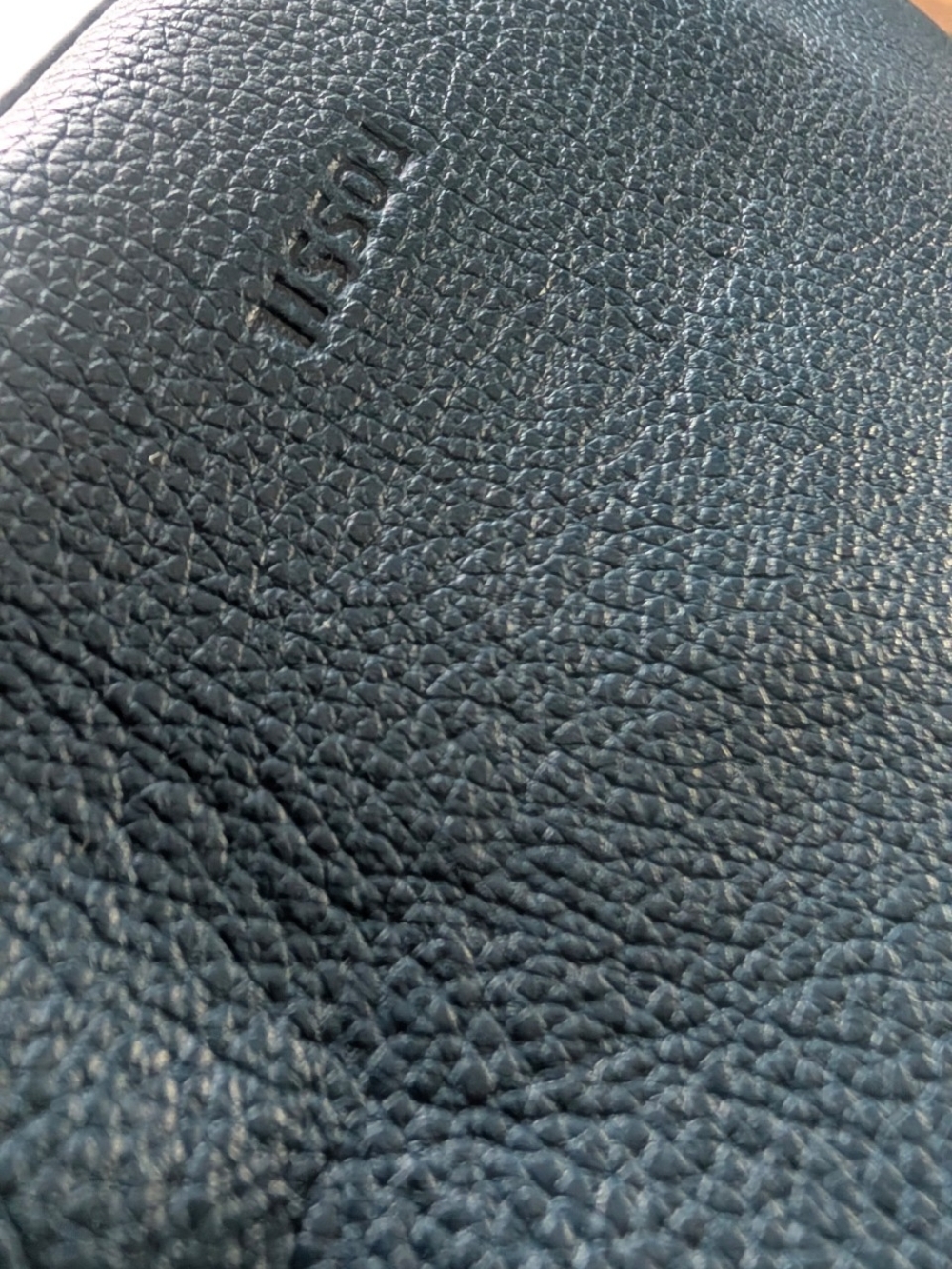 Fossil Lana Navy Leather Satchel Handbag - Picture 6 of 14